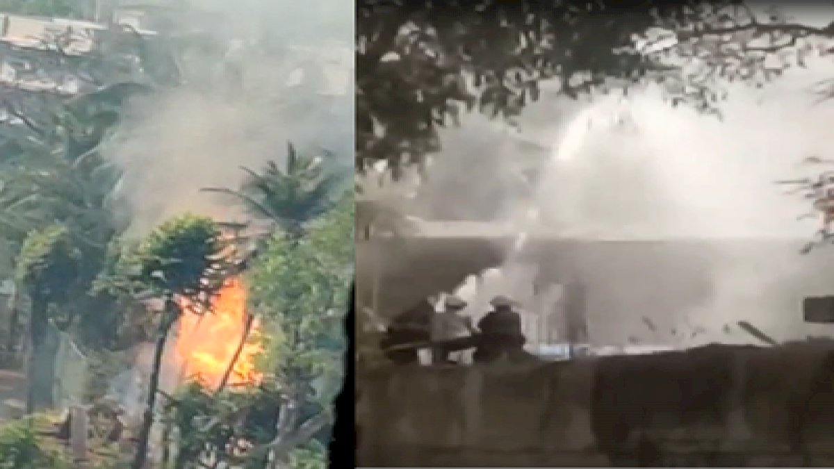 मुंबई के र्सोवा में LPG गोदाम में भीषण आग, कई लोग घायल मुंबई के र्सोवा में LPG गोदाम में भीषण आग, कई लोग घायल