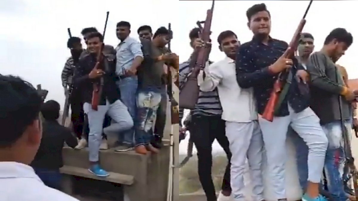 भिंड: कर्फ्यू के बीच 400 लोगों के साथ मनाई बर्थडे पार्टी, दर्जनों हथियारों के साथ हुआ शक्ति प्रदर्शन भिंड: कर्फ्यू के बीच 400 लोगों के साथ मनाई बर्थडे पार्टी, दर्जनों हथियारों के साथ हुआ शक्ति प्रदर्शन