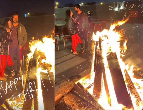 विक्की और कैटरीना ने धूमधाम से मनाई पहली लोहड़ी, इंदौर में स्टार कपल ने मनाया जश्न