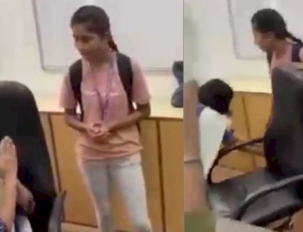 Principal forced to touch student’s feet Principal forced to touch student’s feet