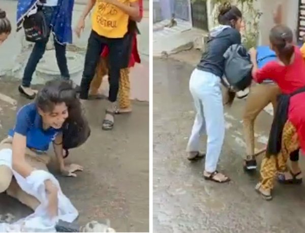 इंदौर में पिंकी गैंग का आतंक,  पिज्जा कर्मचारी लड़की को पटक पटक कर मारा, वीडियो वायरल