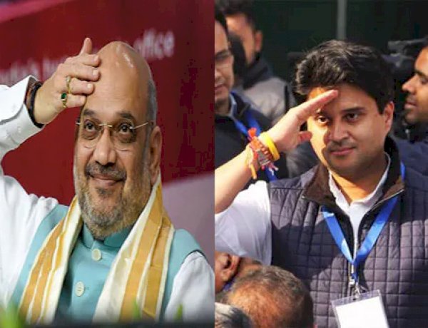 अमित शाह एवं ज्योतिरादित्य सिंधिया अमित शाह एवं ज्योतिरादित्य सिंधिया
