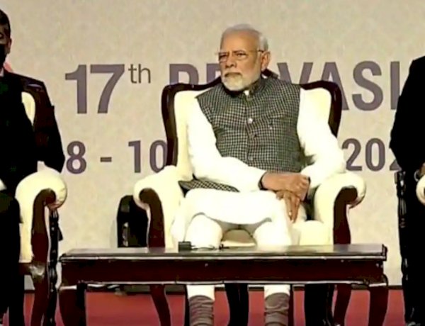 प्रवासी दिवस सम्‍मेलन में प्रधानमंत्री नरेंद्र मोदी  