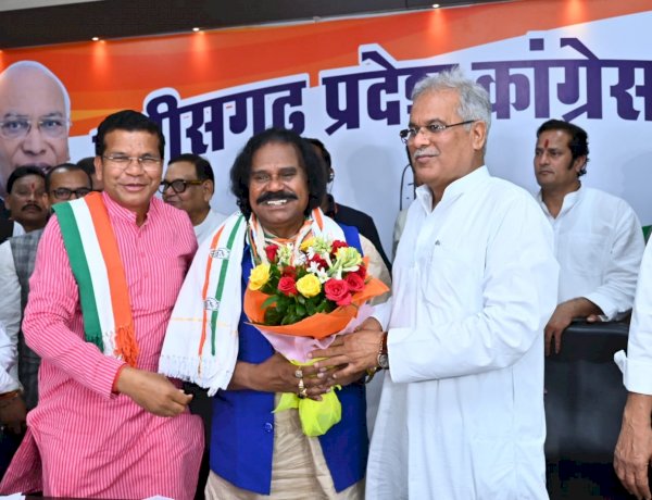 कांग्रेस में शामिल हुए दिग्गज भाजपा नेता नंदकुमार साय, सीएम भूपेश बघेल ने दिलाई सदस्यता