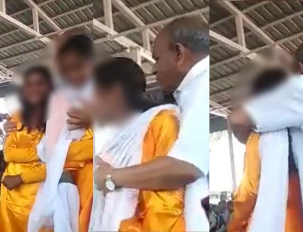 BJP विधायक गौरीशंकर बिसेन की शर्मनाक हरकत, छात्राओं को गलत तरीके से टच करने का वीडियो वायरल