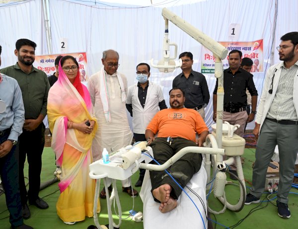 रोहणी में दिनभर चला निःशुल्क स्वास्थ्य शिविर, नर्मदा संरक्षण न्यास की सेवा से खिले ग्रामीणों के चेहरे