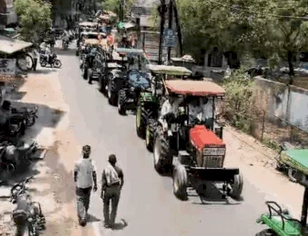 MP: हरदा में किसानों का घेरा डालो, डेरा डालो आंदोलन, 43 डिग्री तापमान में जुटे हजारों किसान