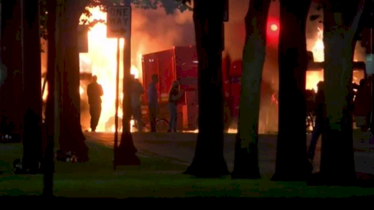 protest erupted after kenosha shooting. Courtesy to bbc