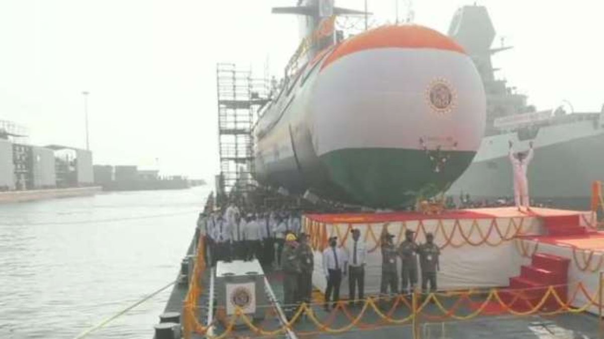 भारत की समुद्री शक्ति में इजाफा, स्कॉर्पीन क्लास की 5वीं पनडुब्बी लॉन्च भारत की समुद्री शक्ति में इजाफा, स्कॉर्पीन क्लास की 5वीं पनडुब्बी लॉन्च