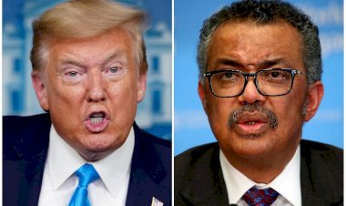 Donald Trump and Tedros Adhanom