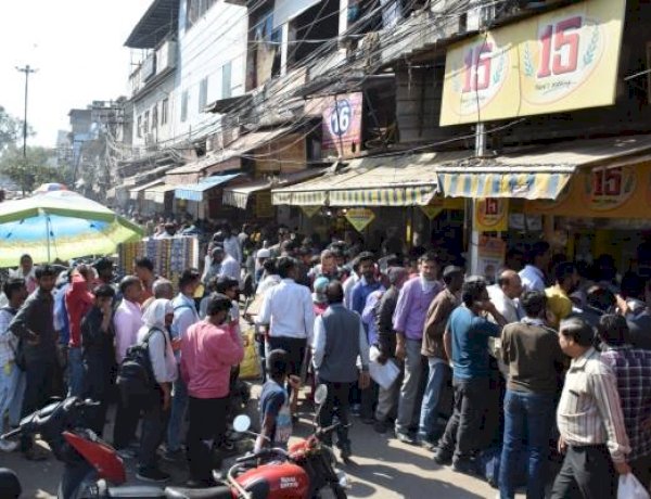 crowd on shops 